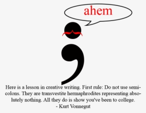 A Semicolon With A Mustache - Semicolon #2896356
