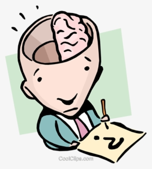 Half A Brain Royalty Free Vector Clip Art Illustration - Brain Cartoon Clip Art #2897050