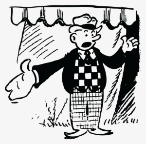 Retro Cartoon Circus Barker - Extra Large Self Inking Stamp - Custom Message #2897101