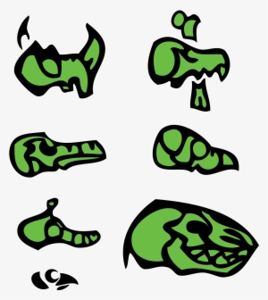 Download A Prehistoric Skulls Stencil Vector Graphic #2897156