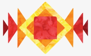 Orange Red Square Decoration Vector - Red #2897855