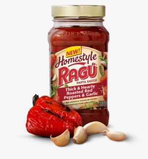 Homestyle Thick & Hearty Roasted Red Peppers & Garlic - Ragu Homestyle Spaghetti Sauce #2899009