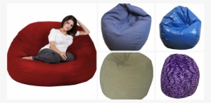 The Bean Bag Chair Outlet - King Beany - Denim Bean Bag Chairs - Denim - Small #2899491