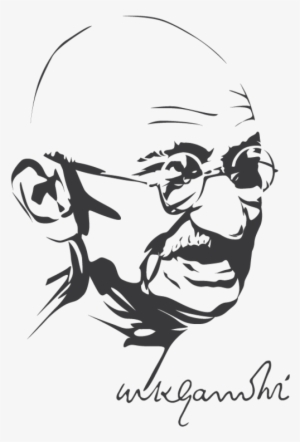 Mahatma Gandhi Line Drawing #291126