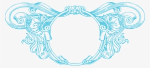 Aqua Border Frame Png Photo - Blue Vintage Border Png #291145