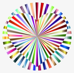 Prismatic Heartburst 3 Clipart Transparent Library - Line #291432