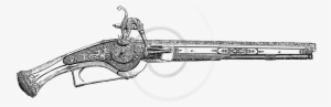 Weapon Clipart Renaissance - Antique Pistol Drawings #291458