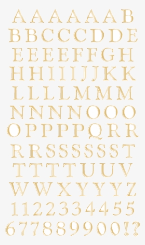 Classic Alphabet, Gold, Reflections Stickers - Mrs Grossman Mg399-19483 Mrs. Grossmans Stickers-classic #291853