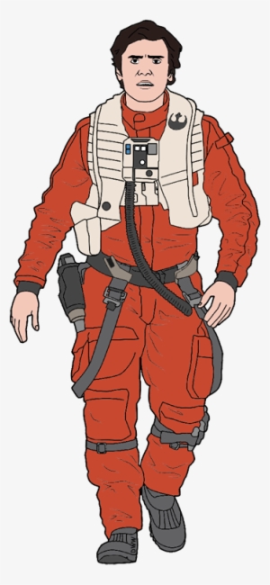 Star Wars The Force Awakens Clip Art - Poe Star Wars Cartoon #291855