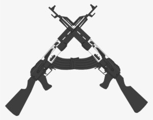 Shotgun Clipart Crossed Rifle - Crossed Gun Png #292291