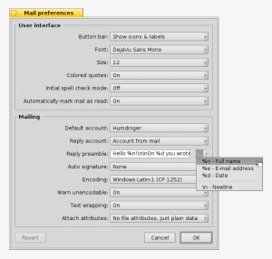 Mail's Preferences - Email #292312
