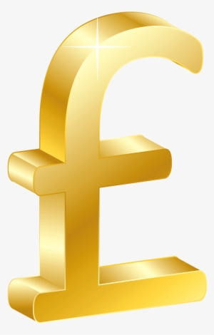 3d Gold Uk Pound Png Clipart - Uk Money Clip Art #292497