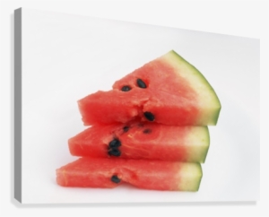 Three Pieces Of Watermelon Canvas Print #292915