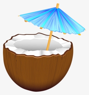 Coconut Cocktail Png Clip Art - Coconut Clipart Png #293654