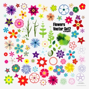 Flowers Vector Set 2 Free Download - Flower Vector #293868