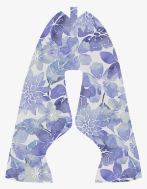 Watercolor Flower Pattern Men's Running Shoes - Blue Green Watercolor Flower Pattern Beach Towel #293910