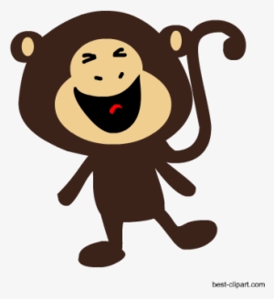 Laughing Monkey, Free Clip Art Image - Cartoon #293954