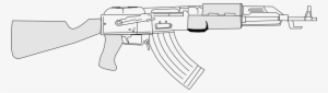 Onlinelabels Clip Art - White Ak 47 Png #294385