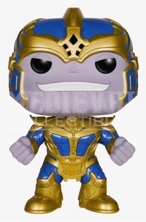 Vector Black And White Collectables Guardians Of The - Thanos Funko Pop #294768