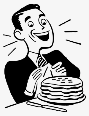 This Free Icons Png Design Of Man Eating Pancakes #294843