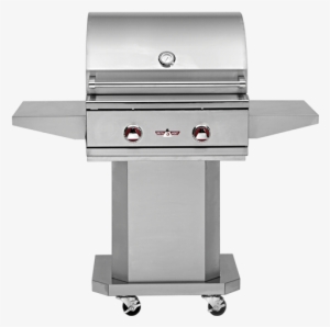 Delta Heat 26″ Premier Portable Stainless Gas Grill - Delta Heat 26" Freestanding Grill On Pedestal #295014