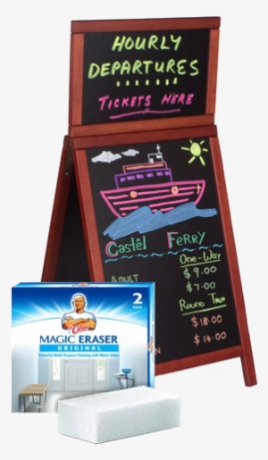 Chalkboard W/ Magic Eraser - North American Mr. Clean Magic Eraser Pad #295016