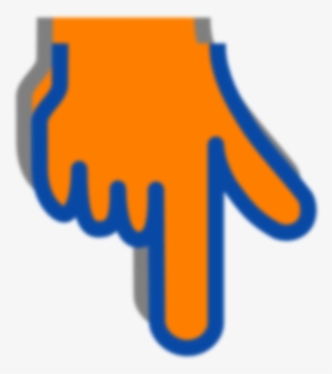 Pointing Finger- Orange Svg Clip Arts 516 X 595 Px #295465