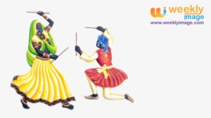 Radhe Krishna - Dandiya Dance Clipart Png #295613