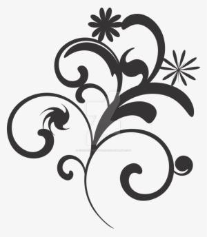 Vector Design Flower Black And White #295830