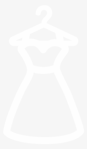 Simple Line Icon Dress On A Hanger - Clothing #296153