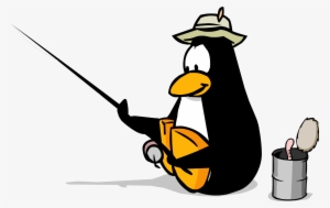 Ice Fishing Dark Black Penguin - Club Penguin Fishing #296666