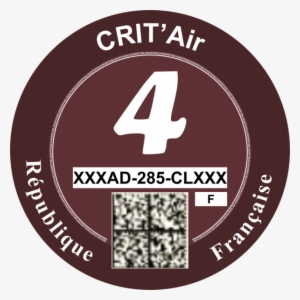Brown Crit'air Vignette Class 4 France - France Crit Air Sticker #297047