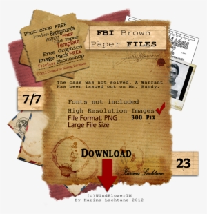 Free Background Images Old Fbi Brown Paper Files - Vellum #297093