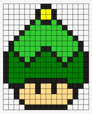 Elf Hat Mushroom Perler Bead Pattern / Bead Sprite - Mario Christmas Pixel Art #297968