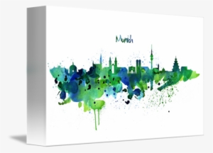 "munich Skyline Silhouette" By Marian Voicu, Bucharest - Munich Skyline Silhouette #298442