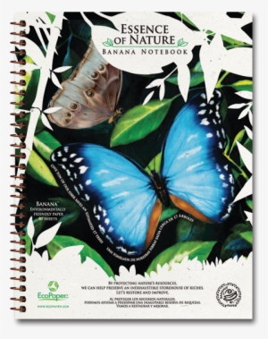 Blue Butterfly Recycled Organic Banana Paper Notebook - Butterfly #299071