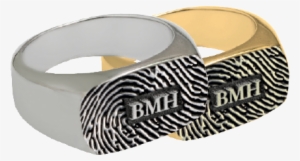 Wholesale Rectangle Ring Fingerprint Jewelry Silver - Rectangle Ring Fingerprint Jewelry #2900105