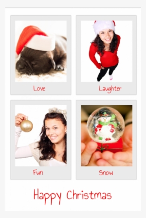 Polaroid Canvas - Niedliche Bulldoggen-welpen-weihnachtskarte Karte #2900769