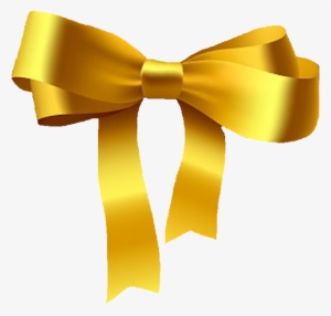 Bow - Golden Ribbon Bow Png #2901271