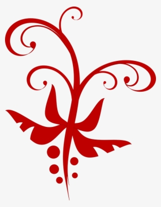 Red Decorative Flourish Svg Clip Arts 462 X 594 Px #2902082