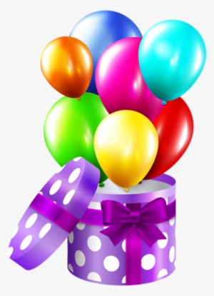 Imagem De Festa Caixa Surpresa Com Bexigas De Aniversário - Happy Birthday Png Transparent #2902592