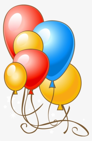 Balões De Aniversário Png - Balloon And Cake Cartoon #2902645