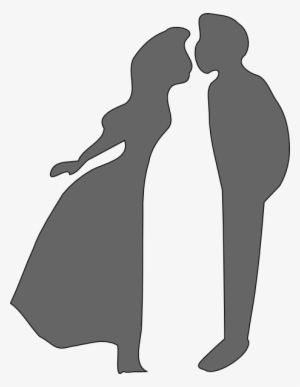 Kissing Clipart Shadow - Outline Of A Couple #2902700