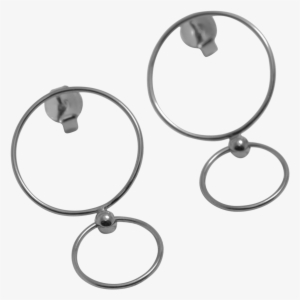 Thin Double Circle - Black & Silver #2902802 Thin Double Circle - Black & Silver #2902802