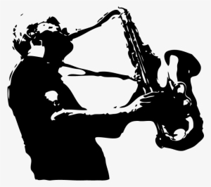 Saxbw - Saxofon Silueta Png #2903723