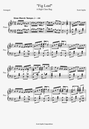"fig Leaf" Sheet Music Composed By Scott Joplin 1 Of - Office Theme Song Sheet Music #2903895