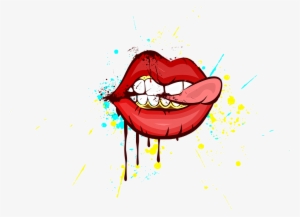 Lips, Art, Painting, Design, Teeth, Mural Painting - Lip #2904003