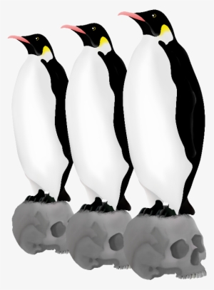 Emperor Penguins Skulls - Three Emperor Penguins Standing Proud On Skulls Bracelets, #2904052