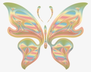 Butterfly Prism Rainbow Insect Borboleta - Clip Art #2905072