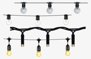 Quality Lighting & Outdoor - Bright String Lights Outdoor Party Lights Black Rubber #2905173
